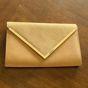 Tan Aldo Envelope Clutch
